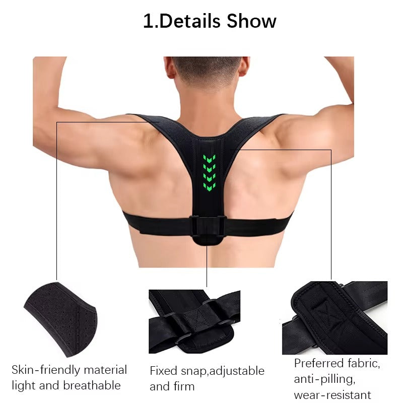 Ceinture Dorsale Réglable – Corrige la Posture & Soulage les Douleurs du Dos