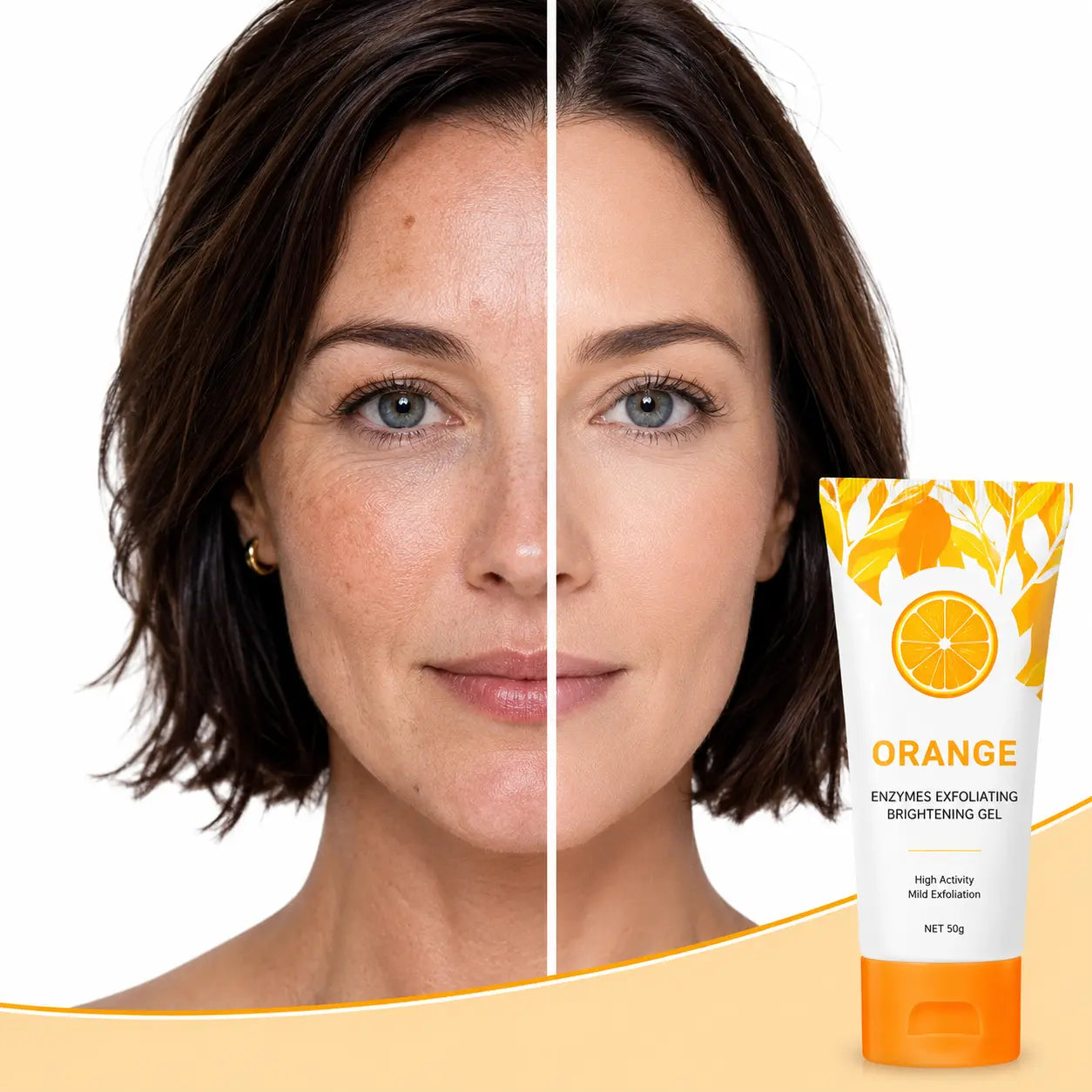 Gel Exfoliant Enzymatique à l'Orange : Anti Peau Terne & Points Noirs