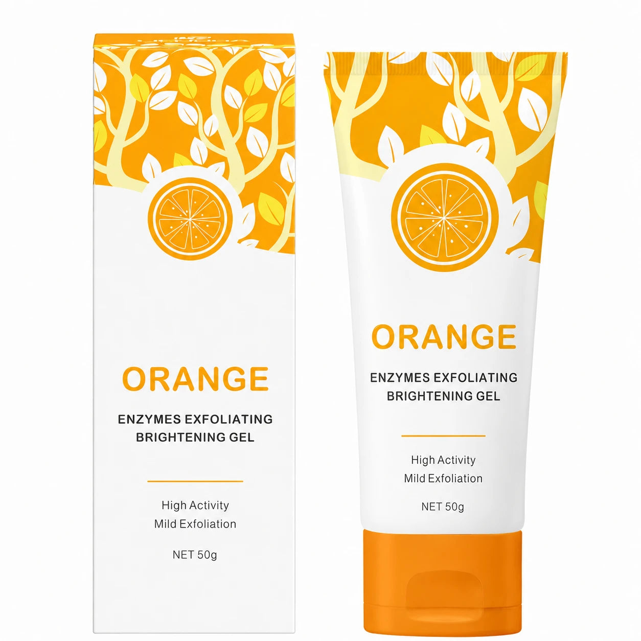 Gel Exfoliant Enzymatique à l'Orange : Anti Peau Terne & Points Noirs